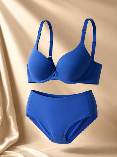 ست شورت و سوتین اسفنجی لیزری ساده فانتزی سایز 80 85 90