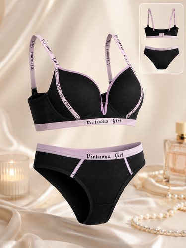 ست شورت و سوتین اسفنجی فنردار کش اسپرت VIRTUOUS GIRL سایز 75 تا 95 جنس فانریپ کبریتی