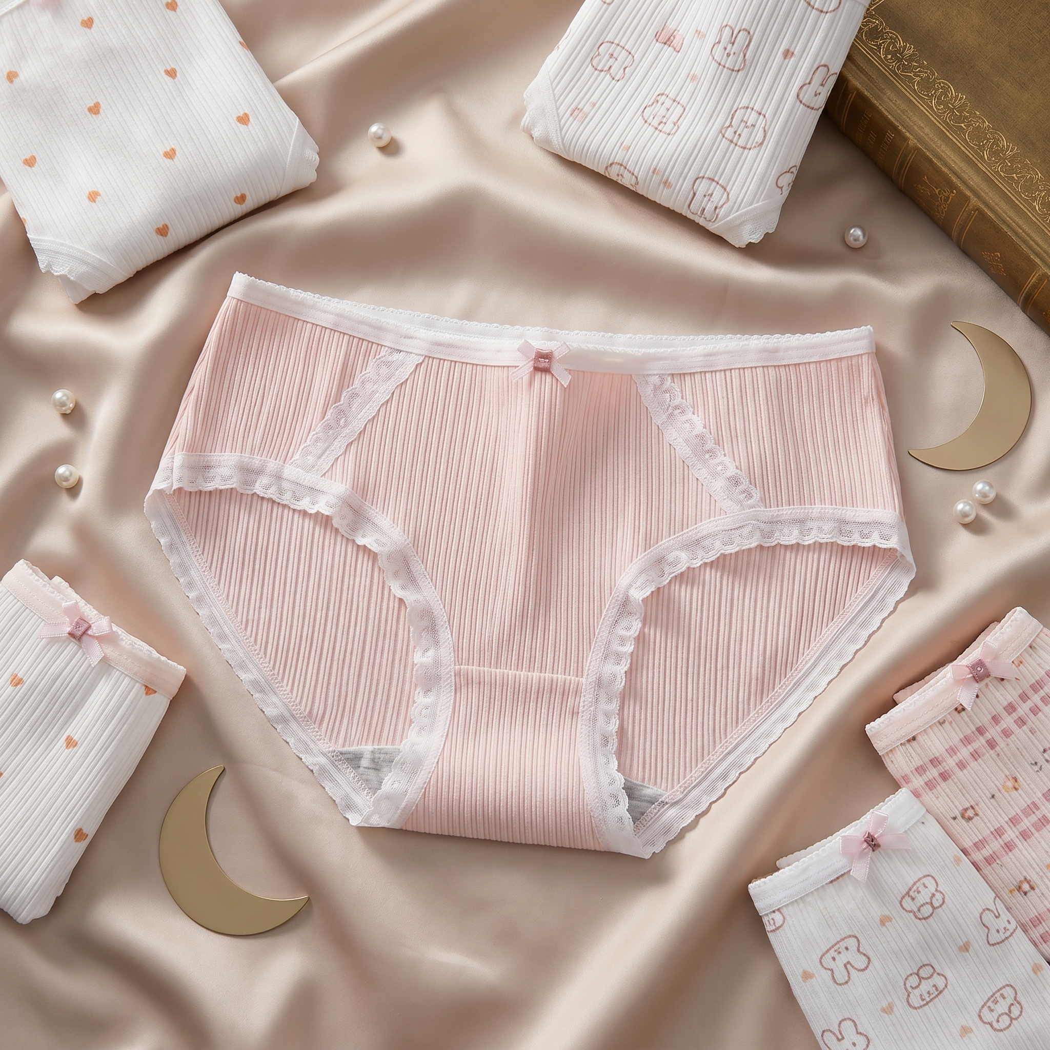 شورت زنانه عروسکی فانتزی کبریتی نخی طرح خرگوشی سایز بزرگ 3X