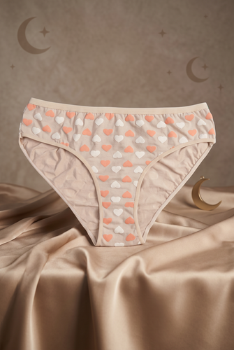 شورت اسلیپ زنانه نخی طرح قلبی برند لمون سایز L XL 2XL 3XL