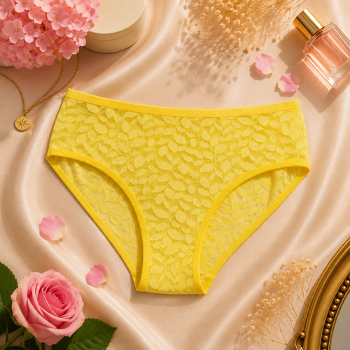 شورت اسلیپ زنانه گیپور طرح برگ سایز XL و XXL