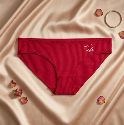 شورت دخترانه اسلیپ کبریتی طرح قلب LOVE فری سایز